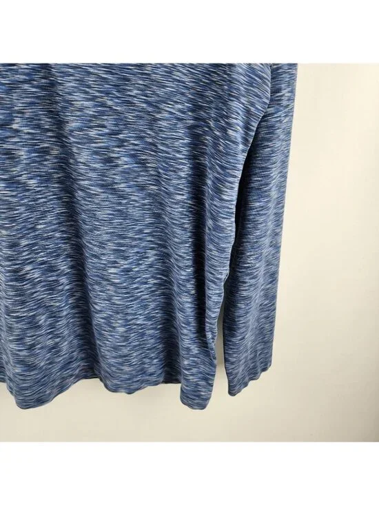 Rhone Shirt Mens XL Blue Heathered Henley Long Sleeve Stretch - Picture 4 of 7